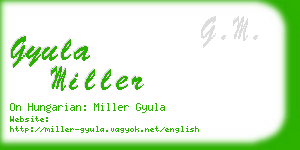 gyula miller business card